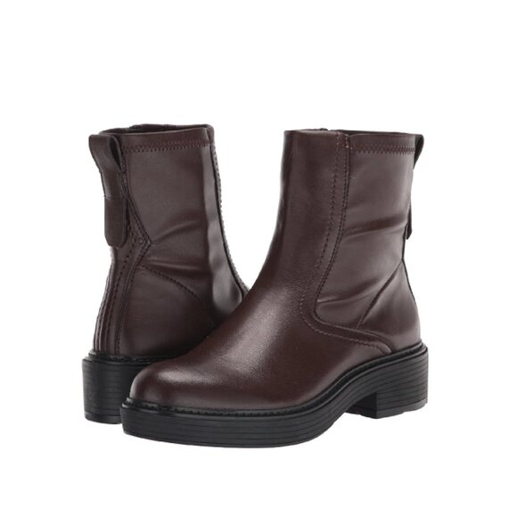 Franco Sarto Karbon Women Brown Pull On Side Zip Ankle Boots Size 7.5 New in Box - Picture 3 of 6